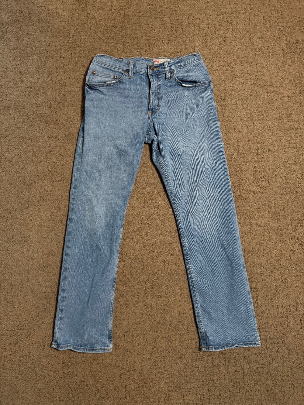 Wrangler Men’s Straight Fit Comfort Stretch Jeans Light Wash Blue 30x30